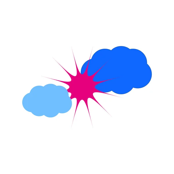Cartoon Sun Clouds Vector Illustration Stock Image Eps — Image vectorielle