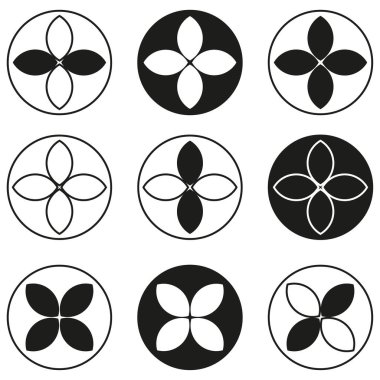 Circles petals icon. Vector illustration. stock image. EPS 10.