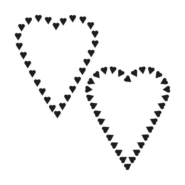 Cartoon Hearts Simple Shapes Vector Illustration Stock Image Eps — Stockvektor