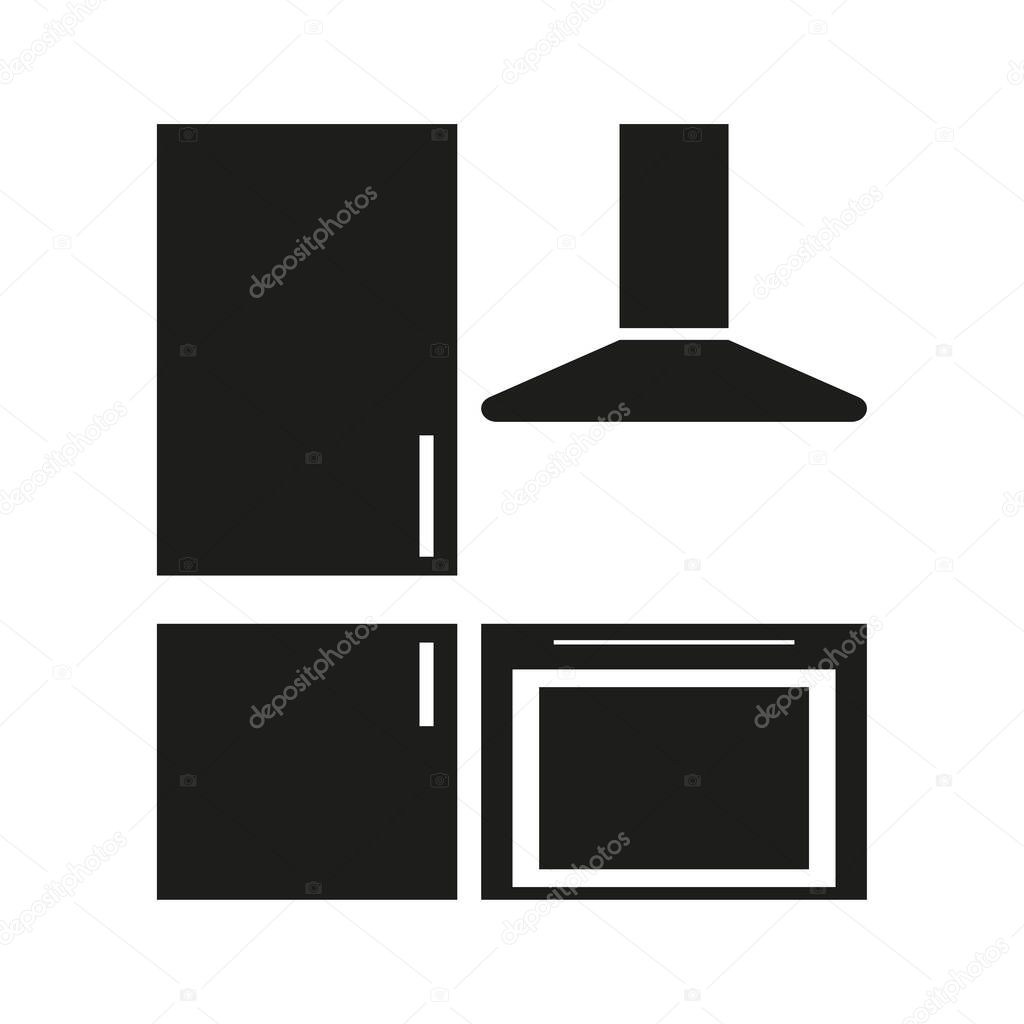 Icon with kitchen icon. Cooking background. Vector illustration. stock image. EPS 10.