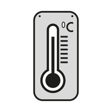 Thermometer icon. Hot summer. Vector illustration. Stock image. EPS 10.