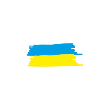 Brush flag ukraine. Design element. Vector illustration. Stock image. EPS 10.