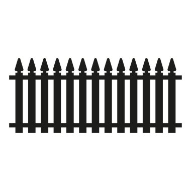 Fence icon in flat style. Line art. Vector illustration. stock image. EPS 10.
