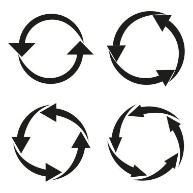 Circular arrows. Infographic for web design. Reload symbol. Vector illustration. Stock image. EPS 10.