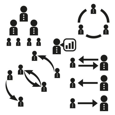 Set with communication icons. Vector illustration. stock image. EPS 10.