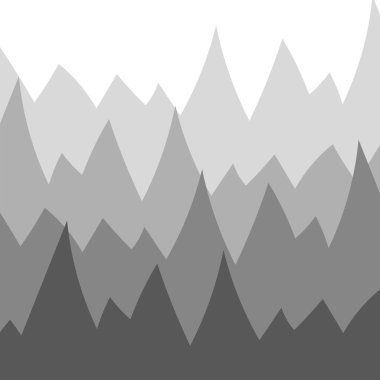 Retro background gray mountains. Carto gray mountains for decoration design. Vector illustration. stock image. EPS 10.