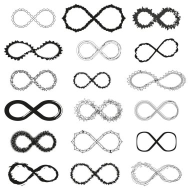 sign infinity set. Business concept. Vector illustration. stock image. EPS 10.