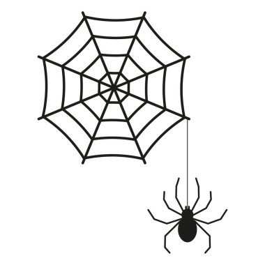 Spider web icon. Vector illustration. Stock image. EPS 10.