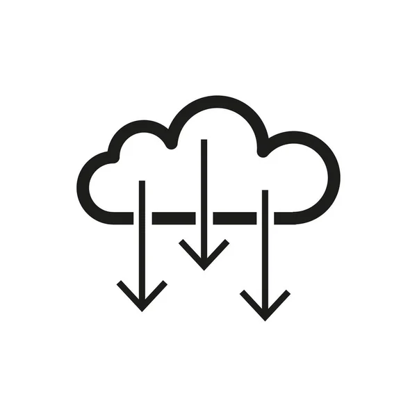 Arrow Cloud Information Sign Business Concept Computer Interface Vector Illustration — Image vectorielle