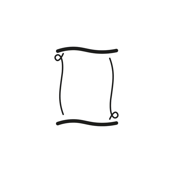 Значок Папірусу Декоративного Дизайну Старий Папір Векторні Ілюстрації Зберігати Зображення — стоковий вектор
