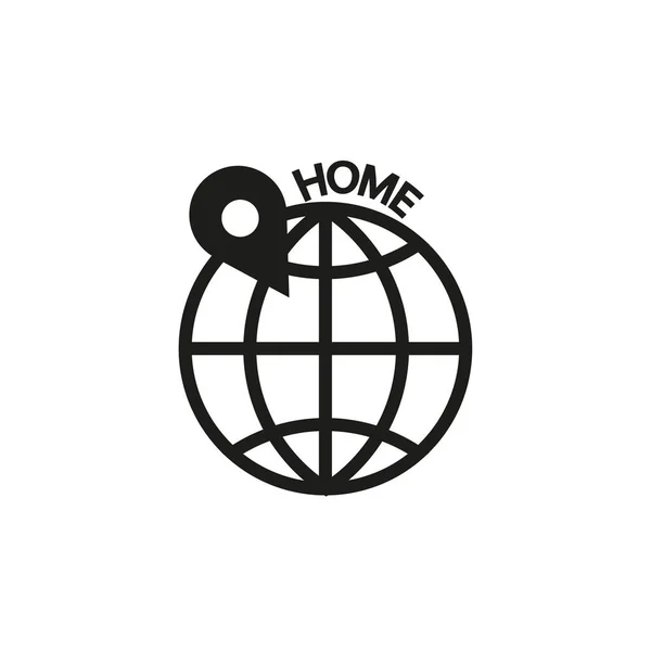 Globe House Pin Business Concept Vector Illustration Stock Image Eps — 图库矢量图片