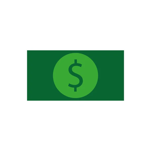 绿色美元图标 美国偶像 矢量图解 股票形象 Eps — 图库矢量图片