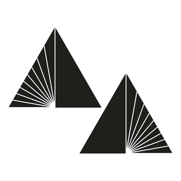 Fekete Háromszög Fehér Háttér Geometrikus Elem Logó Tervezés Ivector Illusztráció — Stock Vector