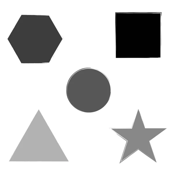 Des Formes Géométriques Modernes Icône Étoile Illustration Vectorielle Image Stock — Image vectorielle