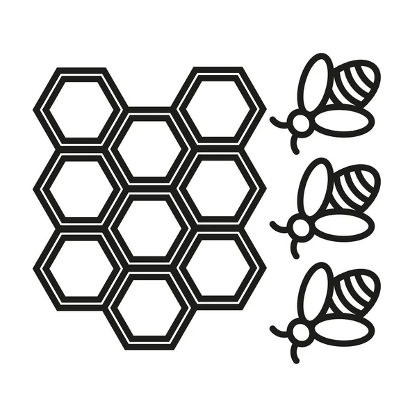 Vaxkaksikonen Honeycomb Biikon Design Element Vektorillustration Lagerbild Eps — Stock vektor