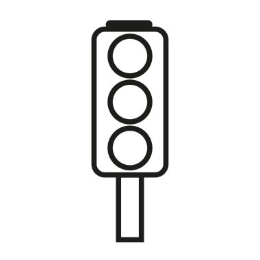 Trafik ışığı simgesi. Çekim elemanı. İmza yasak. Vektör çizimi. Stok görüntüsü. EPS 10.