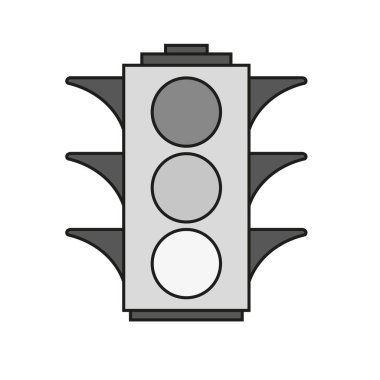 Trafik ışığı simgesi. Sokak lambası. Vektör çizimi. Stok görüntüsü. EPS 10.