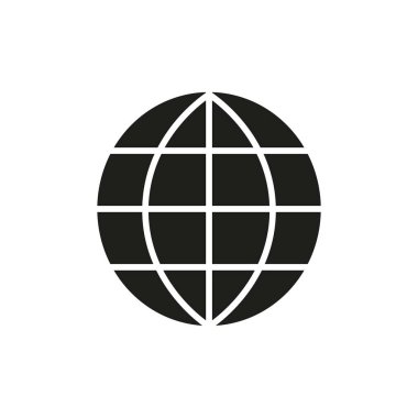 Dünya ikonu. Çevrimiçi sosyal ağ. İnternet ağı. Dünya gezegeni. Vektör çizimi. Stok görüntüsü. EPS 10.