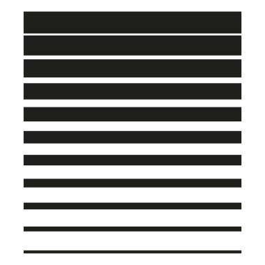 Siyah çizgiler farklı kalınlıkta. Doğrusal, pürüzsüz desen. Vektör çizimi. Hisse senedi. EPS 10.