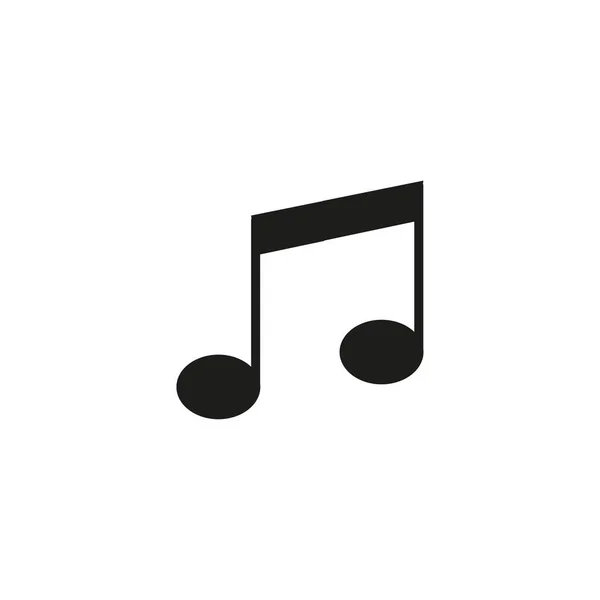 Icône Note Noire Silhouette Ligne Festival Musique Image Clipart Symbole — Image vectorielle