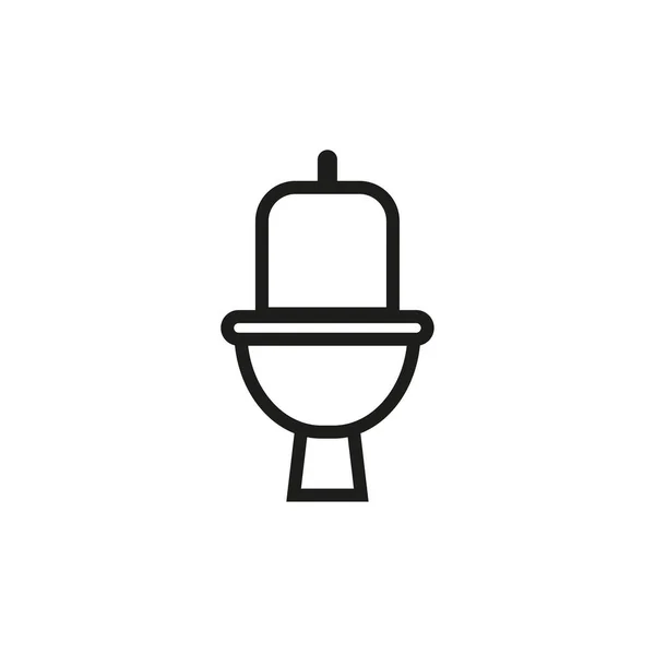 Line Art Toilette Ikone Zeichen Vektorillustration Archivbild Eps — Stockvektor
