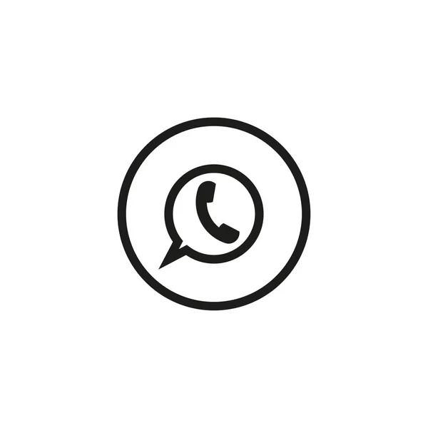Mensaje Teléfono Icono Del Altavoz Comunicación Concepto Internet Llama Símbolo — Archivo Imágenes Vectoriales