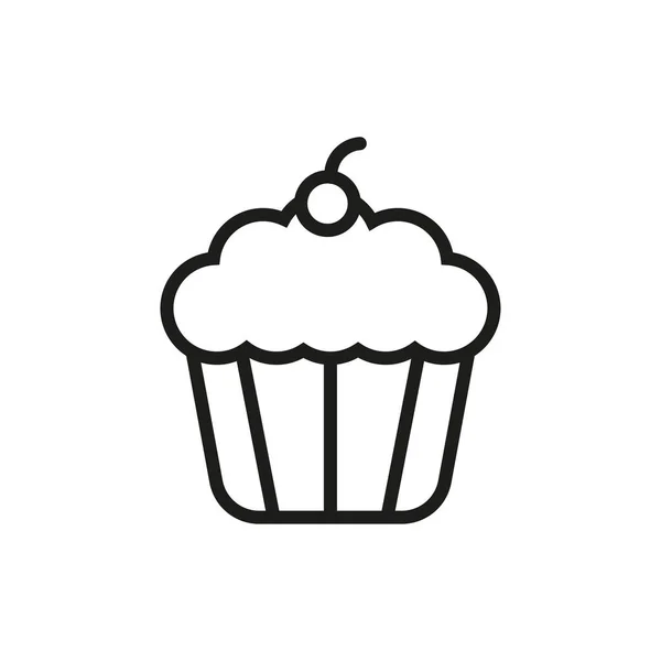 カップケーキのアイコン 甘い食べ物だ 料理の背景 ベクトルイラスト ストック画像 Eps — ストックベクタ