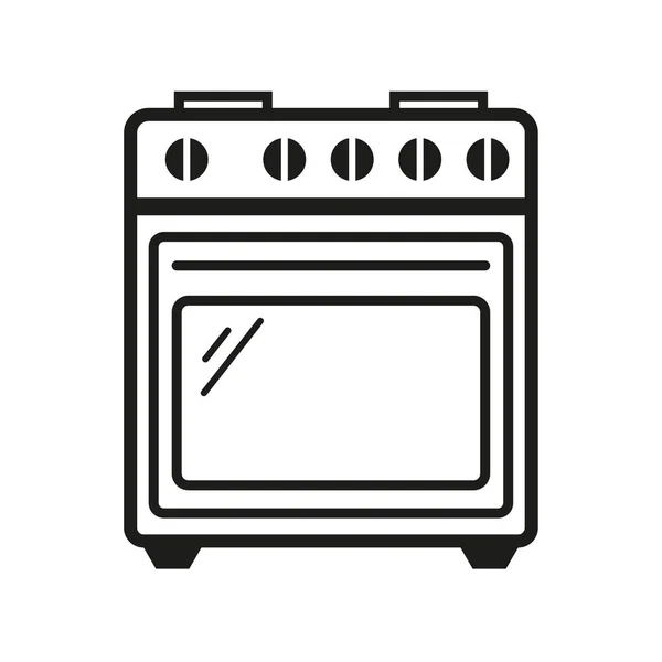 Cocina Estufa Icono Ilustración Vectorial Imagen Stock Eps — Vector de stock