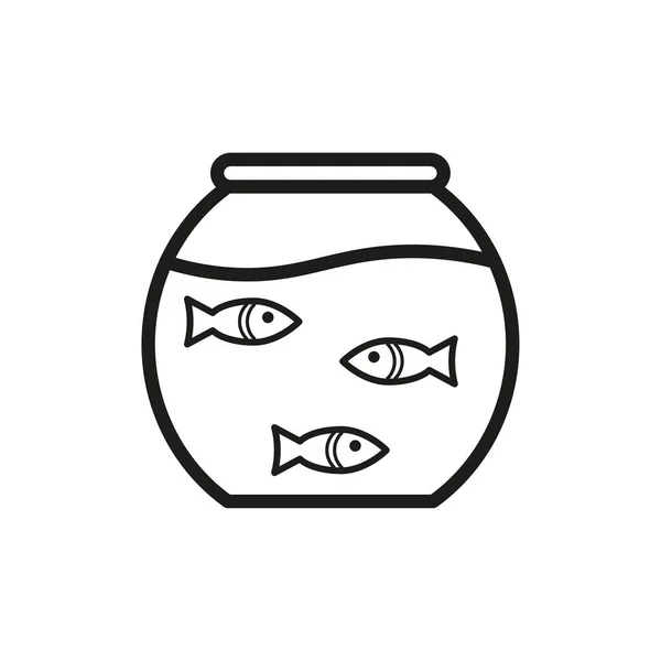 Іконка Акваріумних Риб Елемент Дизайну Здоровий Спосіб Життя Векторні Ілюстрації — стоковий вектор