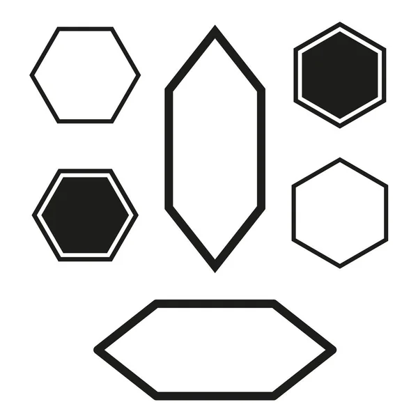 Hexagonal Estilo Moderno Concepto Gráfico Marco Borde Ilustración Vectorial Imagen — Archivo Imágenes Vectoriales