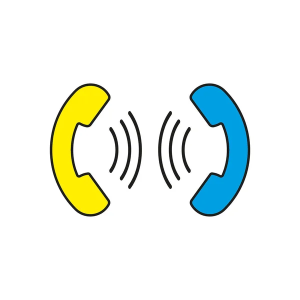 Auriculares Abstractos Color Azul Amarillo Para Diseño Conceptual Conjunto Iconos — Archivo Imágenes Vectoriales