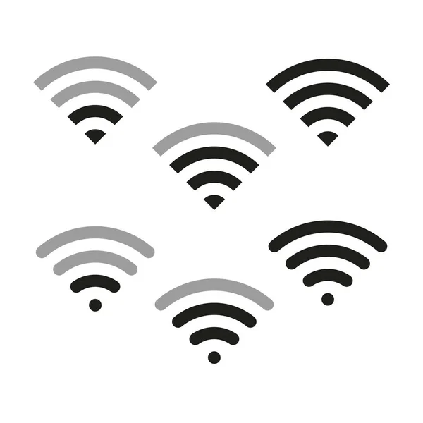 Icônes Wifi Réseau Internet Icône Téléphone Communication Concept Internet Illustration — Image vectorielle