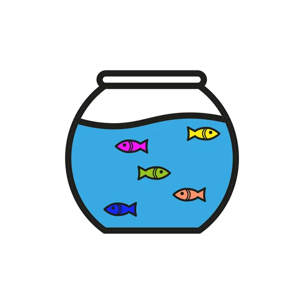 Aquarium Icoon Blauw Concept Grafisch Ontwerp Element Vector Illustratie Voorraad — Stockvector