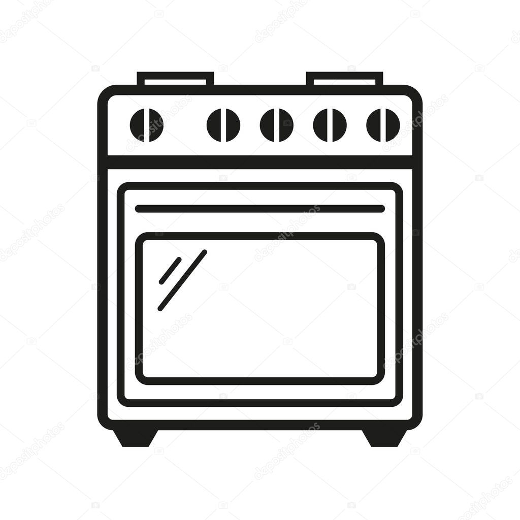 Kitchen stove icon. Vector illustration. stock image. EPS 10.