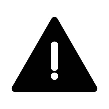 Üçgen ünlem işareti simgesi. Dikkat işareti. Vektör çizimi. Hisse senedi. EPS 10.