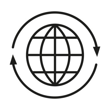 Toprak ok simgesi. E- posta simgesi. Küresel sosyal ağ bağlantısı. Vektör çizimi. Hisse senedi. EPS 10.