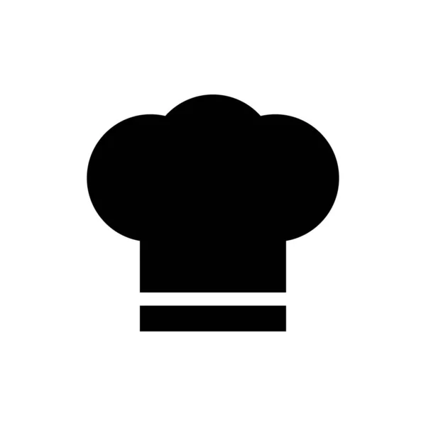 Zwarte Chef Hoed Pictogram Kook Achtergrond Vector Illustratie Voorraad Afbeelding — Stockvector