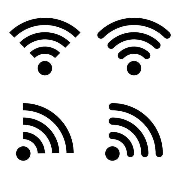Icônes Wifi Icône Téléphone Communication Concept Internet Illustration Vectorielle Image — Image vectorielle