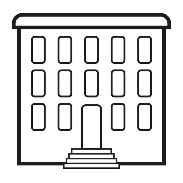 Icono Edificio Varios Pisos Icono Desarrollo Del Proyecto Ilustración Pictograma — Vector de stock