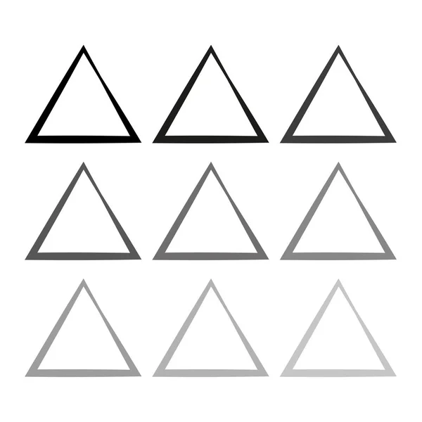 Triángulo Grunge Estilo Dibujado Mano Cepilla Triángulos Ilustración Vectorial Imagen — Archivo Imágenes Vectoriales