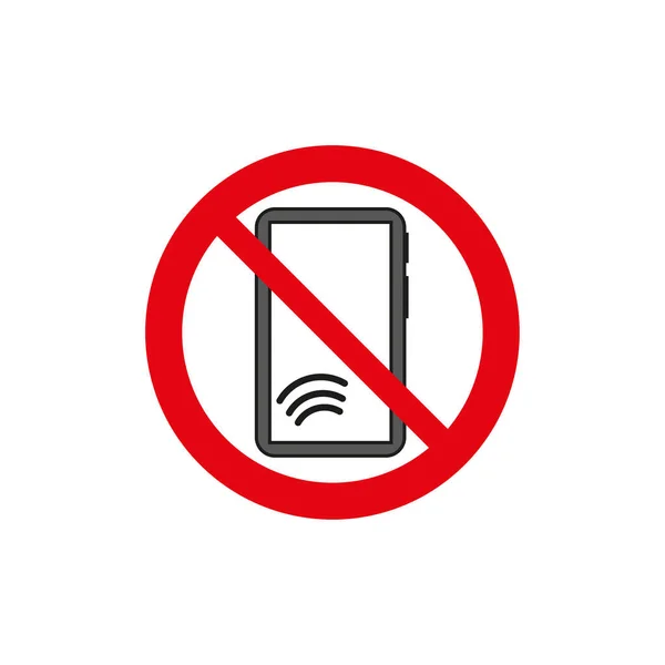 Sinal Telefone Proibição Assine Proibido Símbolo Chamada Ilustração Vetorial Imagem — Vetor de Stock