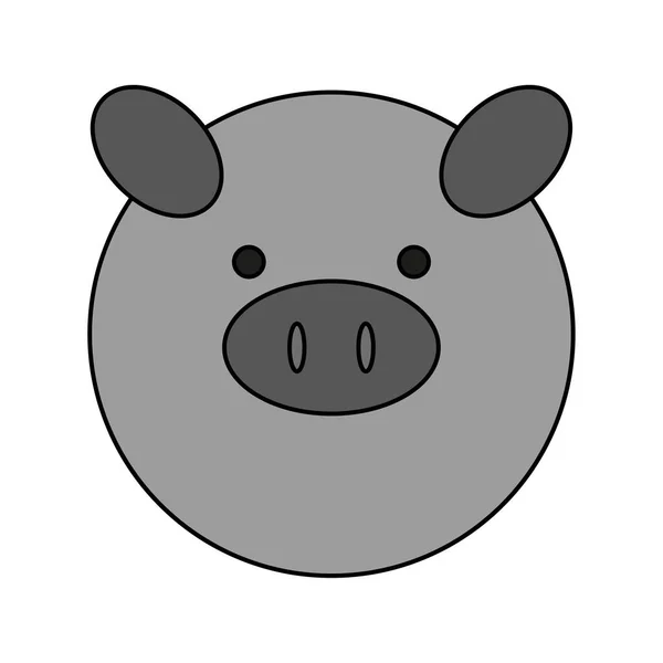 Schweinegesicht Ikone Tiergesicht Vektorillustration Archivbild Eps — Stockvektor