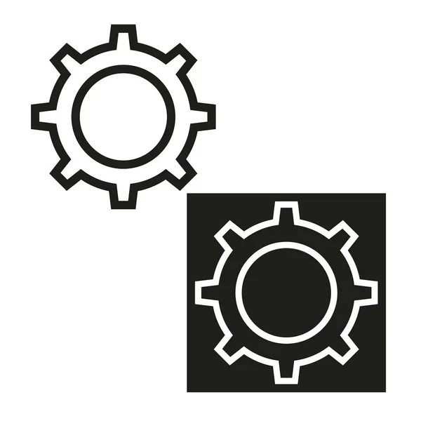 Icônes Engrenage Roue Dentée Symbole Réglage Illustration Vectorielle Image Stock — Image vectorielle