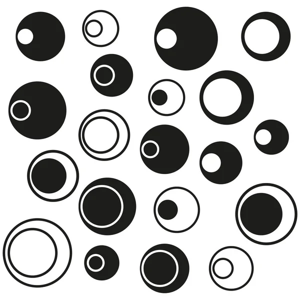 Motif Avec Petits Cercles Noirs Forme Arrière Plan Élément Géométrique — Image vectorielle
