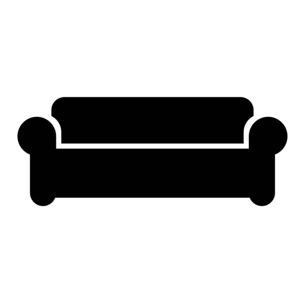 Schwarze Sofa Ikone Vintage Design Gestaltungselement Vektorillustration Archivbild Eps — Stockvektor