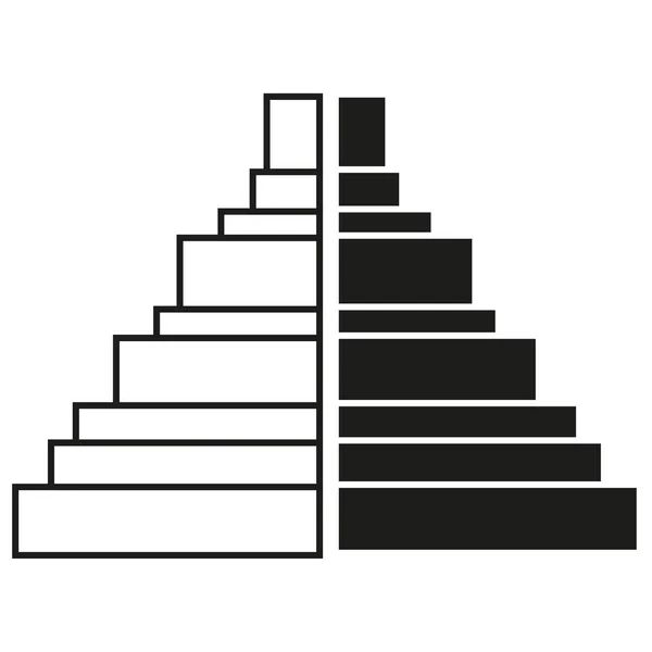 Piramis Fekete Fehér Téglalapok Absztrakt Textúra Vektor Illusztráció Készletkép Eps — Stock Vector