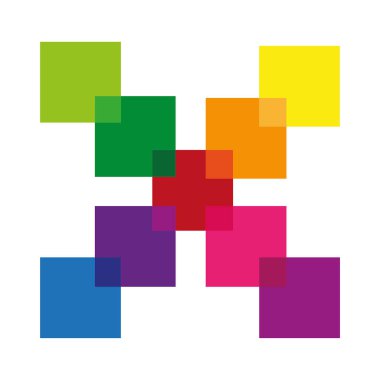 Renkli kareli şablon. Rengi değişmiş. Dijital uzay. Vektör çizimi. Hisse senedi. 10 saniye..