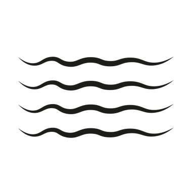 Klasik fırça dalgaları. Japon tarzı deniz dalgaları. Vektör çizimi. Hisse senedi. EPS 10.