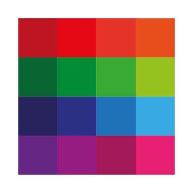 renk paleti. Vektör çizimi. Hisse senedi. 10 saniye..