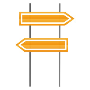 Boş tabelalar. Boş otoyol. Boş yol tabelası. Vektör çizimi. Hisse senedi. EPS 10.